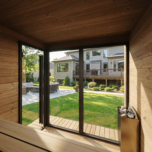SaunaLife Model GL6 Garden Luxury Series Outdoor Home Sauna Kit, Up to 6 Persons SL-MODELGL6