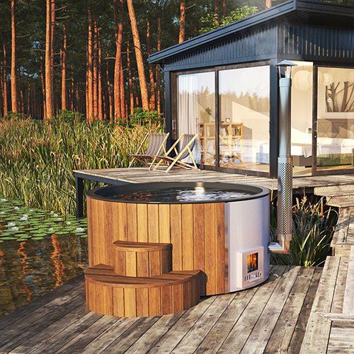 SaunaLife Model S4N - 6 Person Wood-Fired Hot Tub SL-MODELS4N
