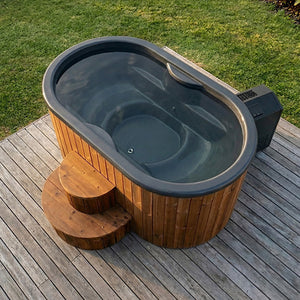 SaunaLife Natural Model S2NC Package 2‑Person Immersion Tub and Combination Water Chiller/Heater 130025