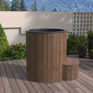 SaunaLife Natural finish Model S1N 1-Person Cold/Hot Immersion Tub 128694