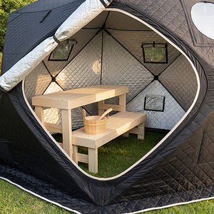 SaunaLife SaunaTrekker Portable Tent Sauna Bench, Model 130472