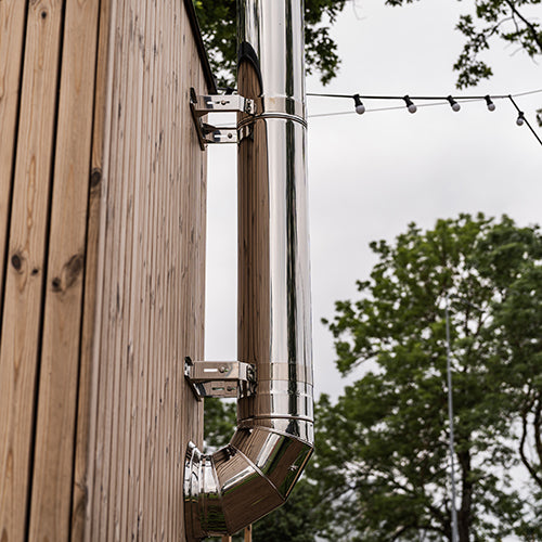 HUUM Sauna Wood Stove Chimney Set, Thru-Wall Backside Connection H310202