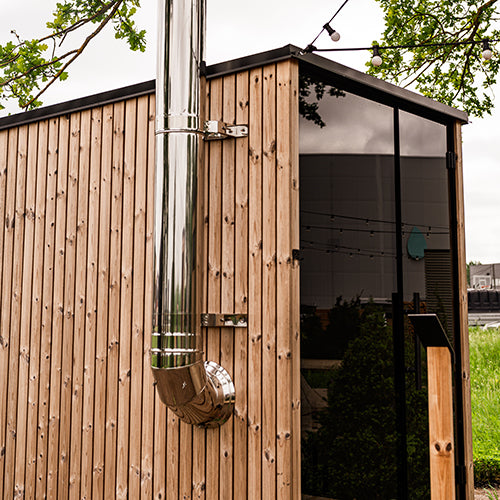 HUUM Sauna Wood Stove Chimney Set, Thru-Wall Backside Connection H310202