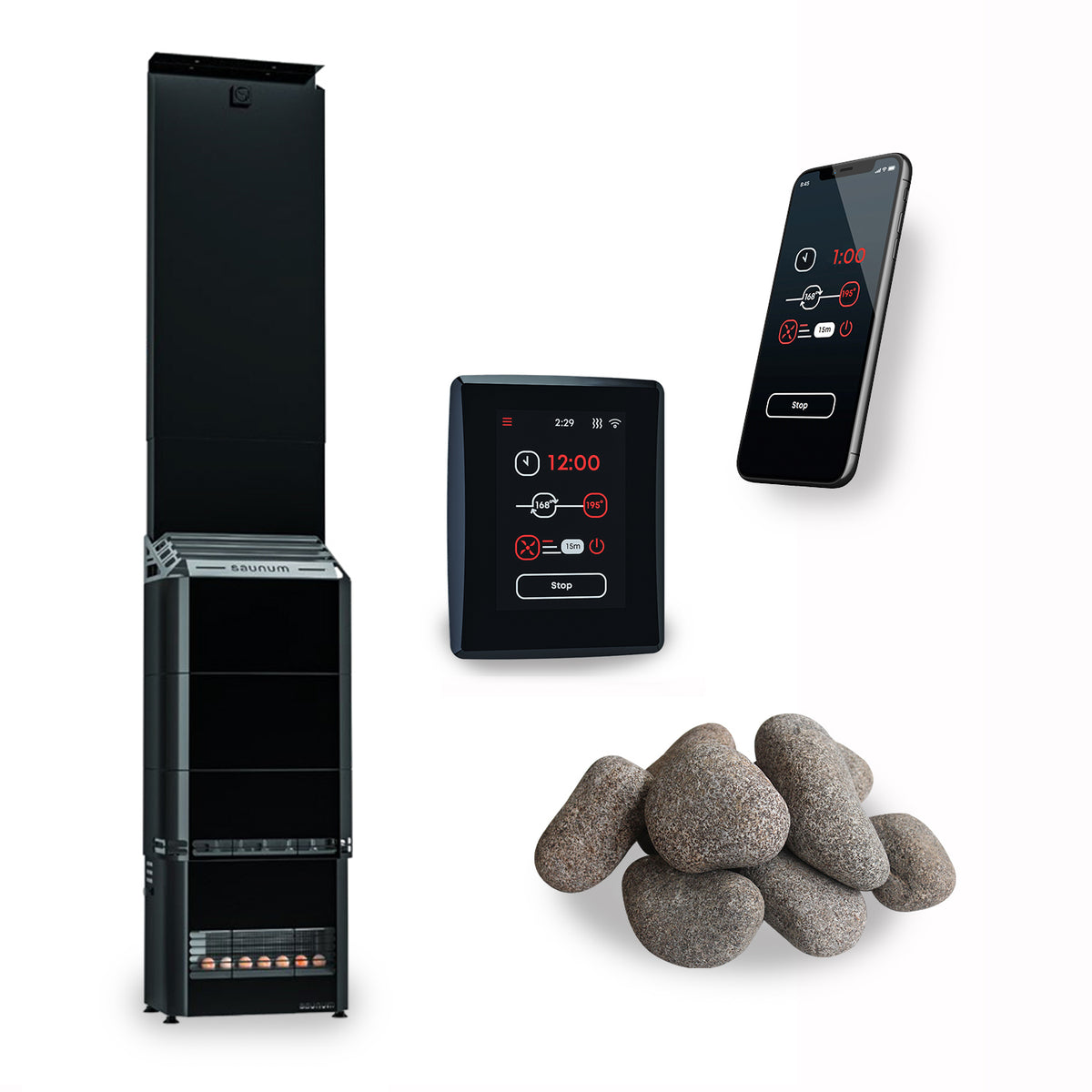 Saunum Air Series 7kW Air 7 Sauna Heater Package 164-AIR70WIFI-CSB-PKG