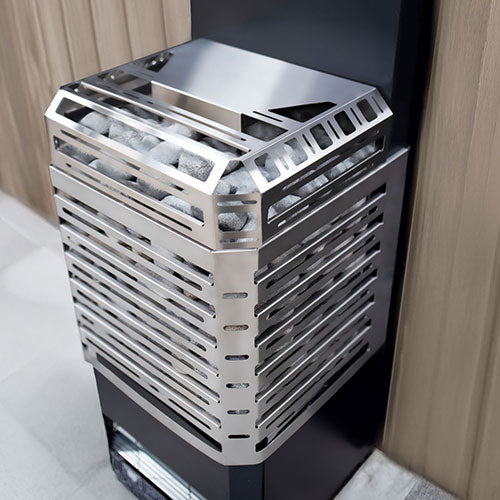 Saunum Air L Series, 9.8kW Sauna Heater with Climate Equalizer, Stainless Steel