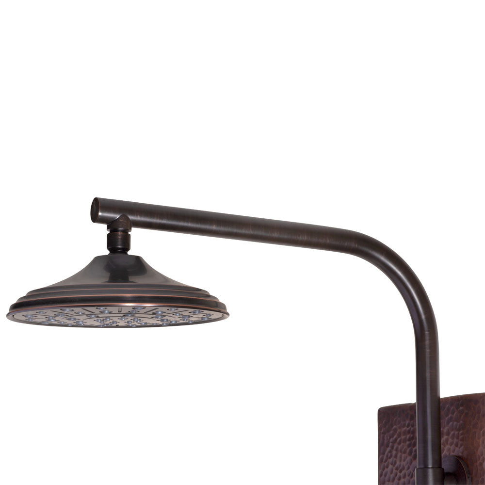 PULSE ShowerSpas Hammered Copper ORB Shower Panel - Sedona ShowerSpa 1041