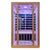 SteamSpa Home Sauna Room 1-2 Person Hemlock Wooden Indoor Sauna Spa - Bluetooth Speaker, FM, Radio, Ionizer, FAR Infrared Heater, Three Color Light, Touch Control Panel Temperature SC-SS0008-2P