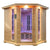 SteamSpa Home Sauna Room 4-5 Person Hemlock Wooden Indoor Sauna Spa - Bluetooth Speaker, FM, Ionizer, FAR Infrared Heater, Three Color Light, Touch Control Panel Temperature SC-SS0010-0S