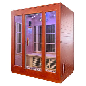 SteamSpa Lewis Home Sauna Room for 3 Person Hemlock Wooden Indoor FAR Infrared Sauna - SC-SS0012-0S