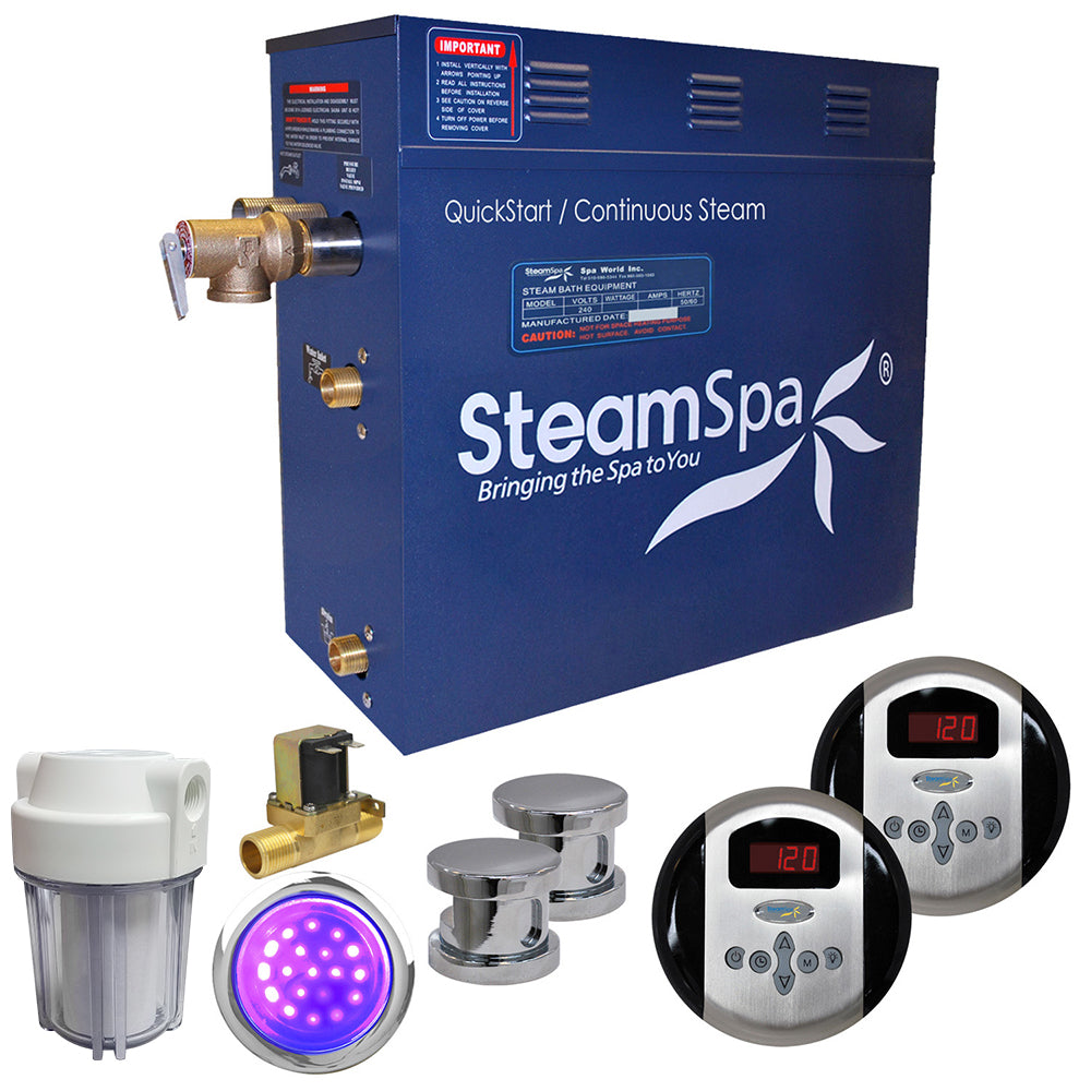 SteamSpa Royal 10.5 KW QuickStart Acu-Steam Bath Generator Package RY1050