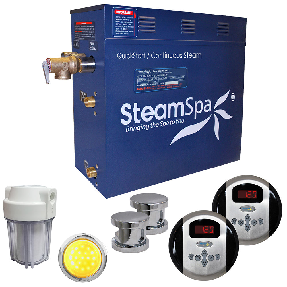 SteamSpa Royal 10.5 KW QuickStart Acu-Steam Bath Generator Package RY1050