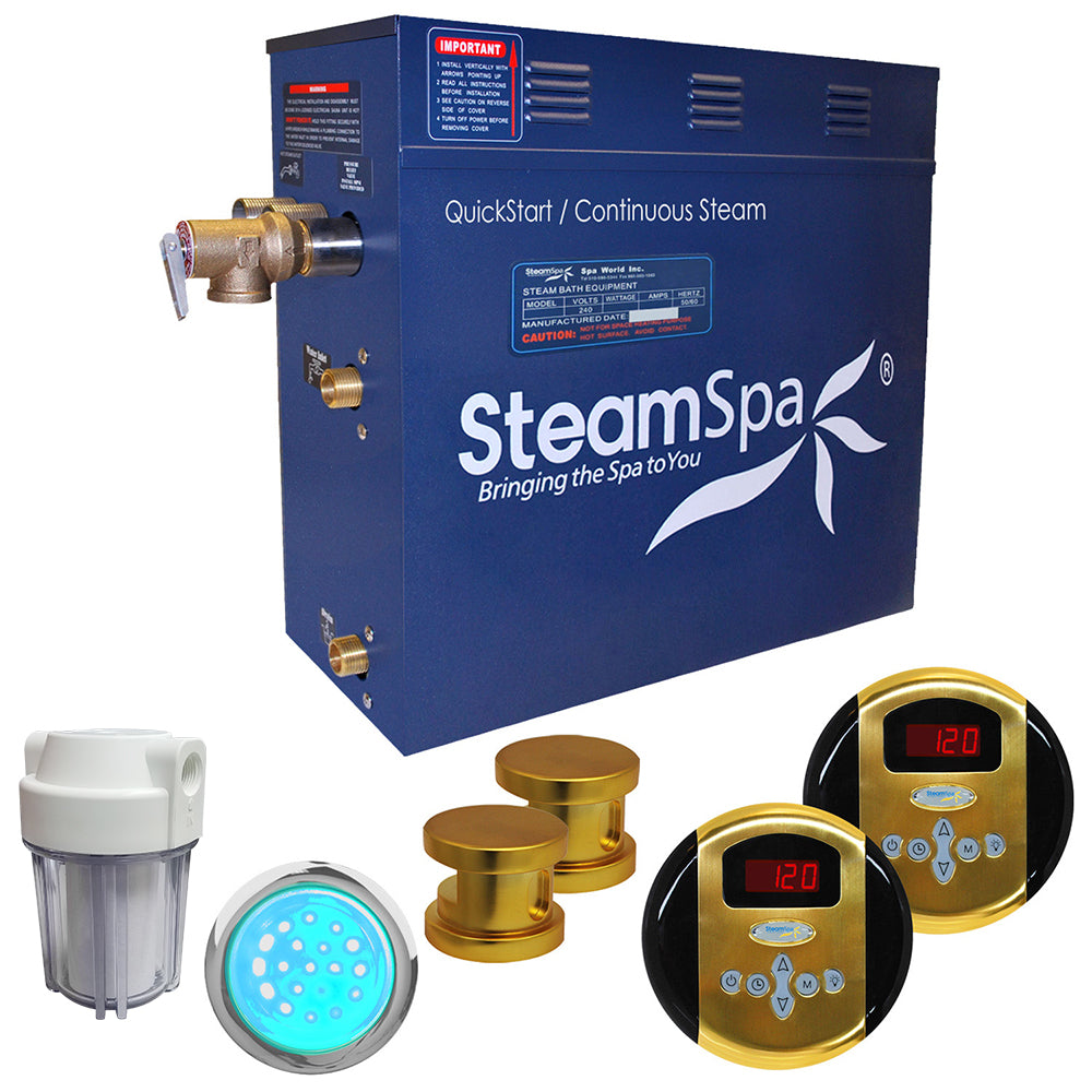 SteamSpa Royal 10.5 KW QuickStart Acu-Steam Bath Generator Package RY1050