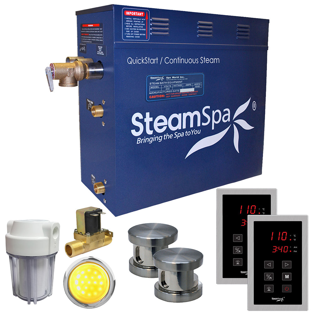SteamSpa Royal 10.5 KW QuickStart Acu-Steam Bath Generator Package RYT1050