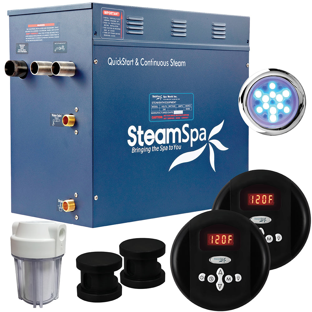 SteamSpa Royal 12 KW QuickStart Acu-Steam Bath Generator Package RY1200
