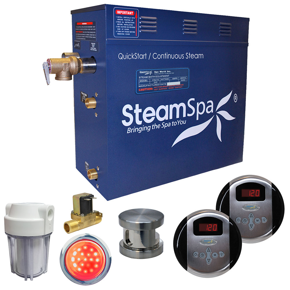 SteamSpa Royal 4.5 KW QuickStart Acu-Steam Bath Generator Package RY450