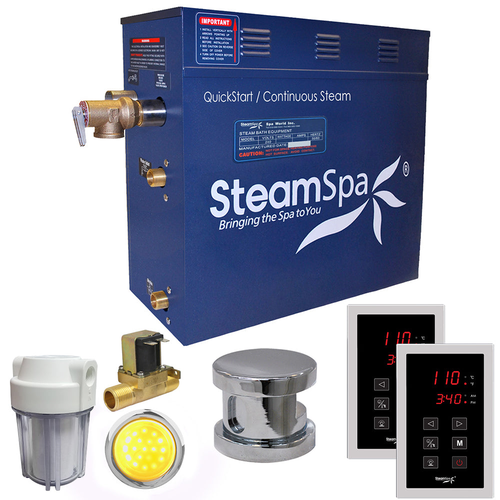 SteamSpa Royal 4.5 KW QuickStart Acu-Steam Bath Generator Package RYT450