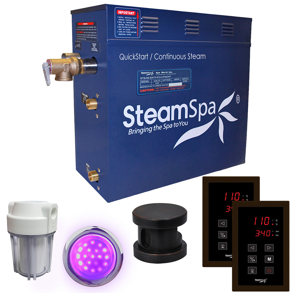SteamSpa Royal 4.5 KW QuickStart Acu-Steam Bath Generator Package RYT450