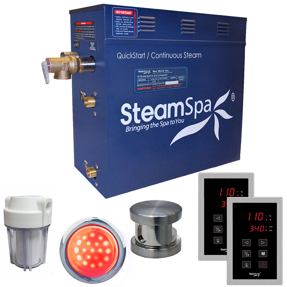 SteamSpa Royal 9 KW QuickStart Acu-Steam Bath Generator Package RYT900