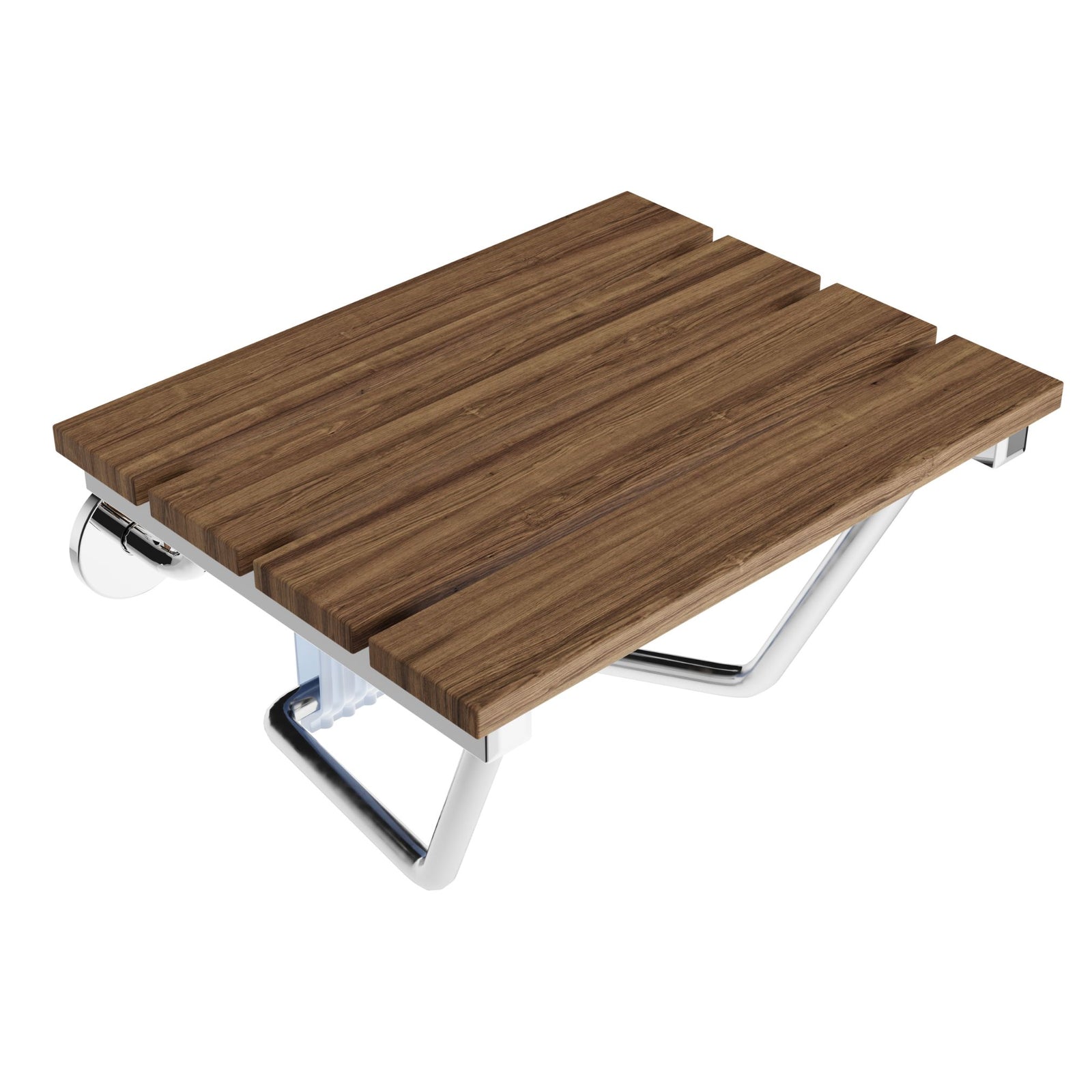 SteamSpa Teak Wood Wall Mounted Folding Shower Seat SS-F