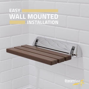 SteamSpa Wall Mounted Folding Shower Bench SS-K