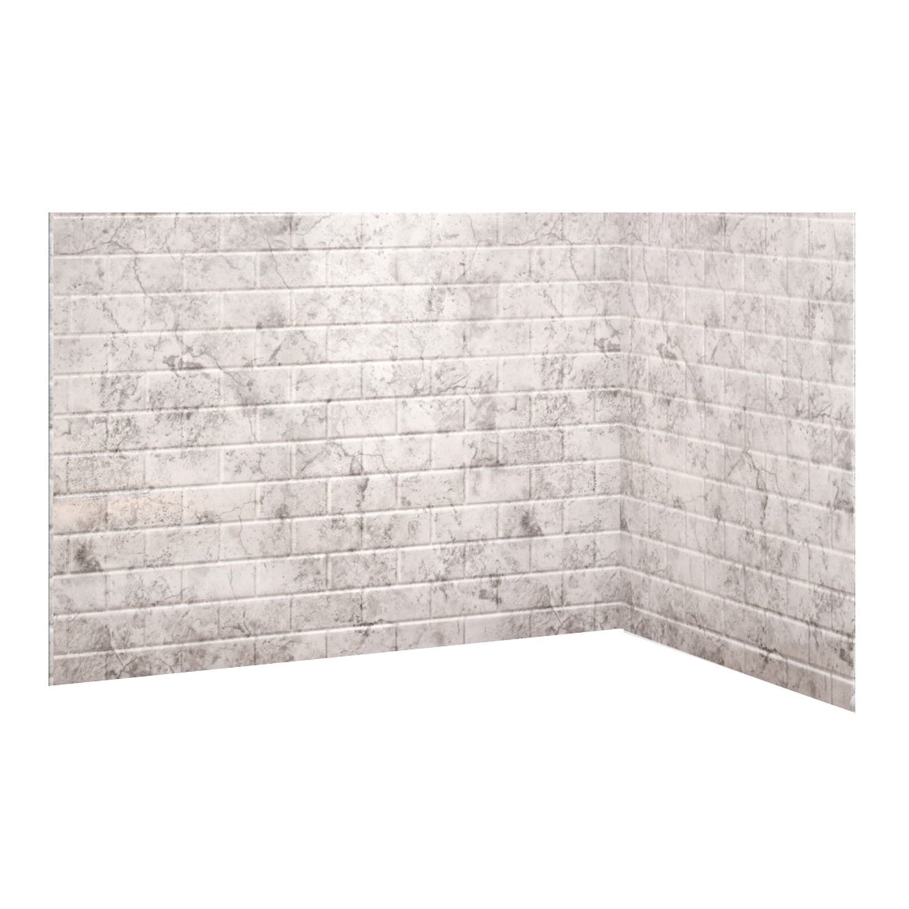 Avora Bath Subway Tile LimeStone Acrylic Alcove Shower System 60"W x 36"D x 96"H 6036RTAV6036LSSWS