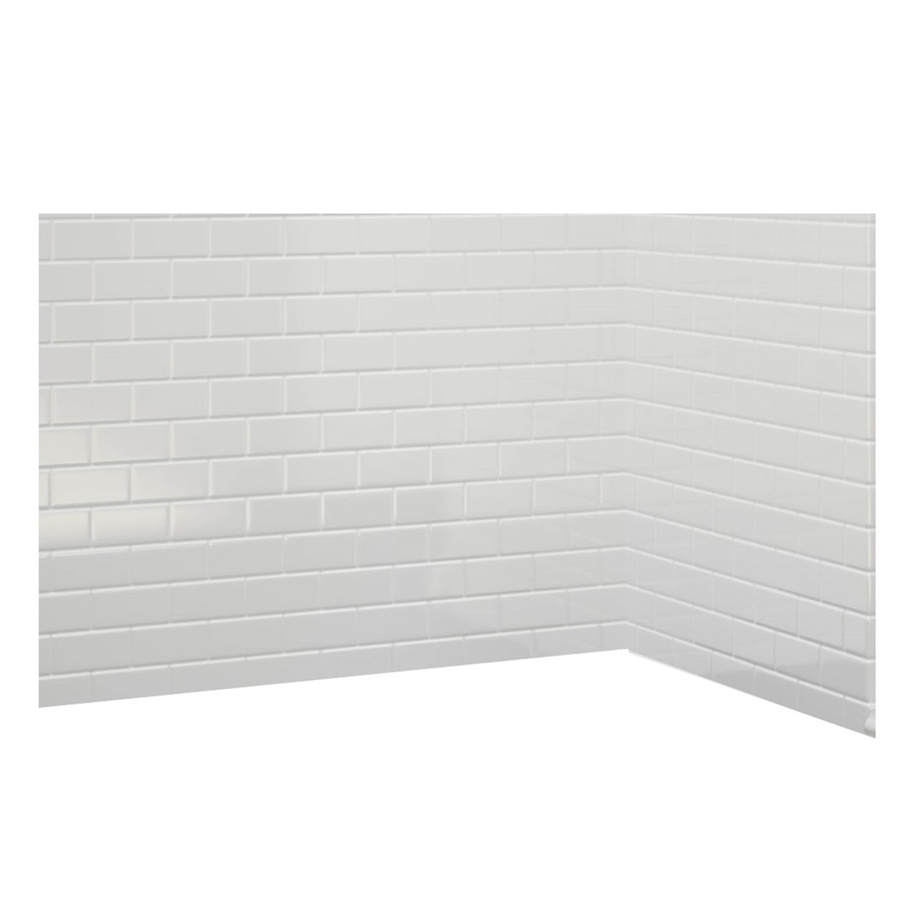 Avora Bath Subway Tile Acrylic Alcove Shower System 60"W x 36"D x 96"H 6036CAV6036WWSWS