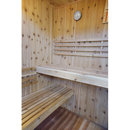 SunRay Hampton 3-Person Indoor Traditional Sauna Double Bench 300TN