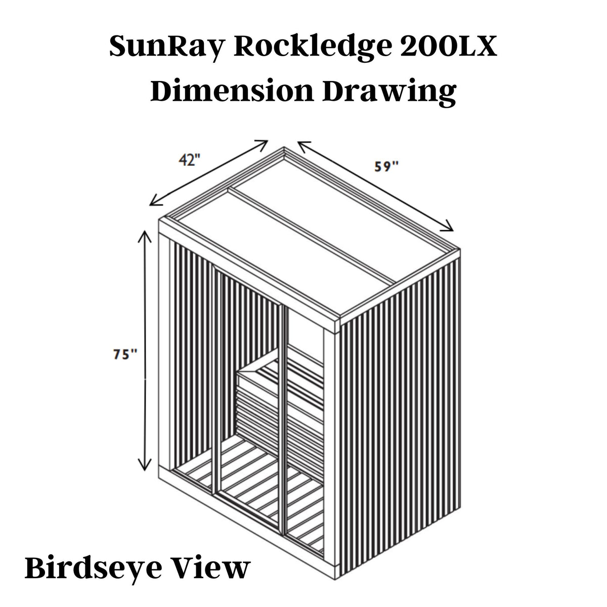 SunRay Rockledge 2-Person Indoor Traditional Sauna 200LX