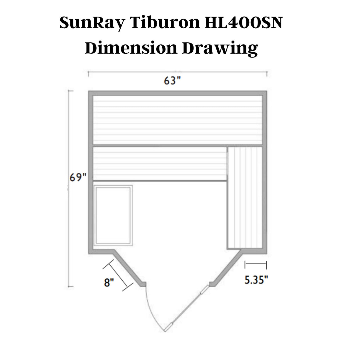 SunRay Tiburon 4-Person Indoor Traditional Sauna HL400SN