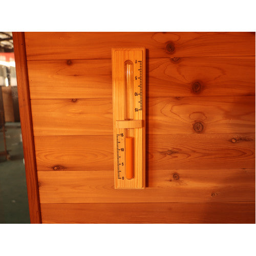 SunRay Denali 4-Person Contemporary Outdoor Sauna with Harvia Heater 400D5