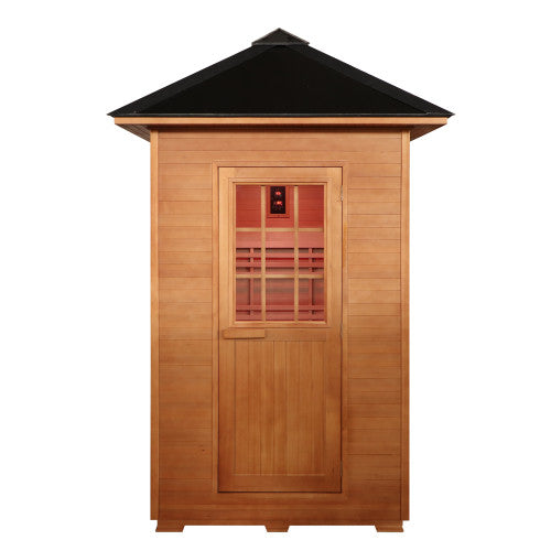 SunRay Eagle 2 Person Outdoor Traditional Wet/Dry Sauna with 4.5kW Harvia Heater HL200D1