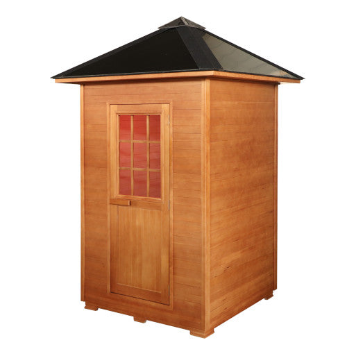 SunRay Eagle 2 Person Outdoor Traditional Wet/Dry Sauna with 4.5kW Harvia Heater HL200D1