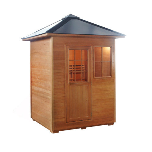 SunRay Freeport 3-Person Outdoor Traditional Wet/Dry Sauna with 4.5kW Harvia Heater HL300D1