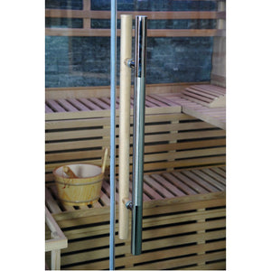 SunRay Galaxie 4-Person Indoor Traditional Sauna with Double Bench and 6kW Harvia Heater 400LX