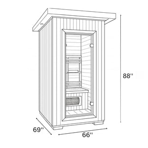 SunRay Logan 2-Person Outdoor Infrared Sauna 200D6