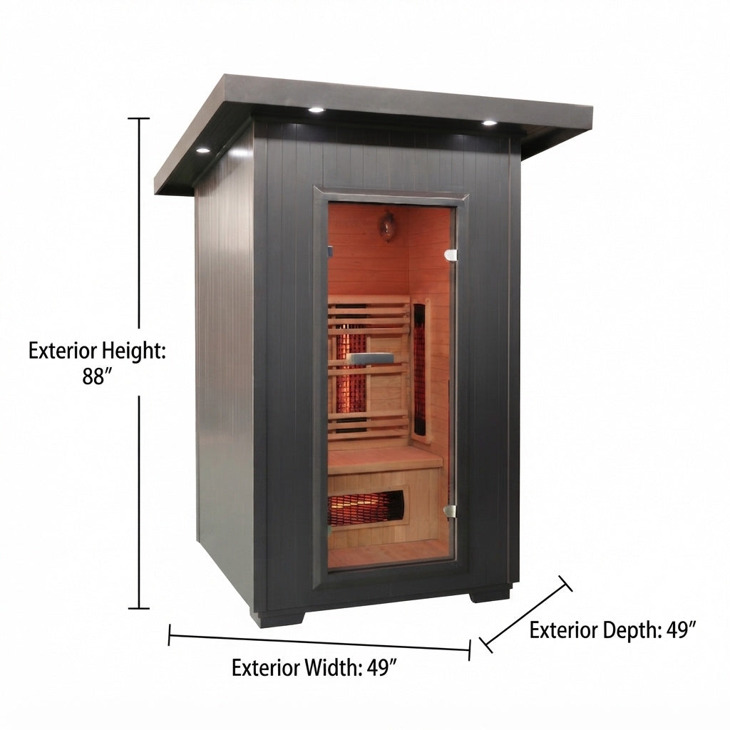 SunRay Logan 2-Person Outdoor Infrared Sauna HL200D6