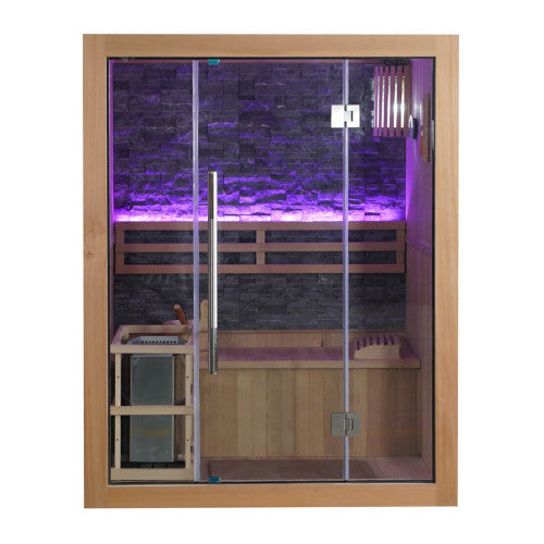 SunRay Rockledge 2-Person Luxury Indoor Traditional Sauna with 4.5kW Harvia Heater 200LX