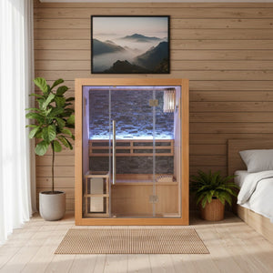 SunRay Rockledge 2-Person Luxury Indoor Traditional Sauna with 4.5kW Harvia Heater 200LX