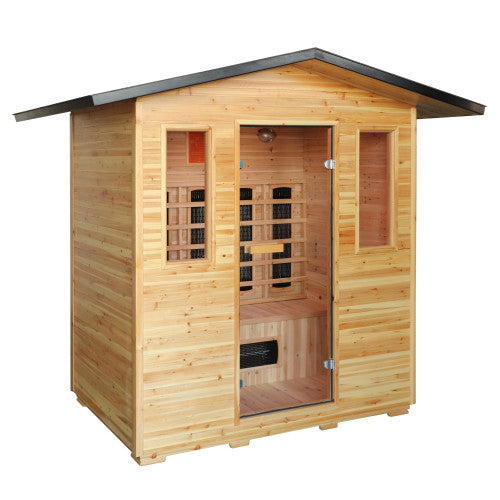 SunRay Sauna Cayenne 4-Person Outdoor Infrared Sauna HL400D3