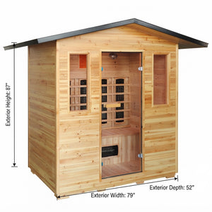 SunRay Sauna Cayenne 4-Person Outdoor Infrared Sauna HL400D3