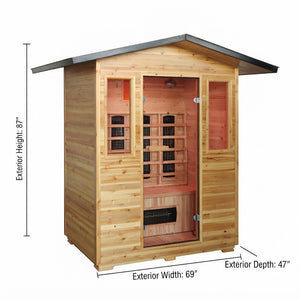 SunRay Sauna Grandby 3 Person Outdoor Infrared Sauna HL300D3