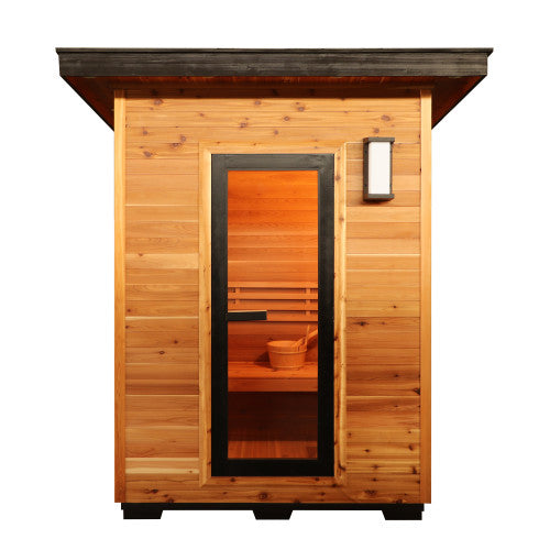SunRay Seneca 3-Person Contemporary Outdoor Sauna With Harvia Heater 300D5