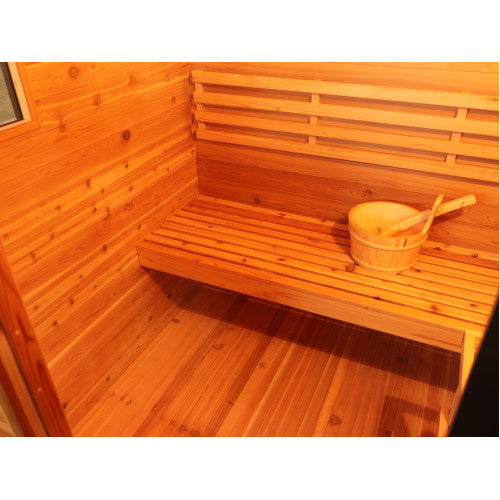 SunRay Seneca 3-Person Contemporary Outdoor Sauna With Harvia Heater 300D5