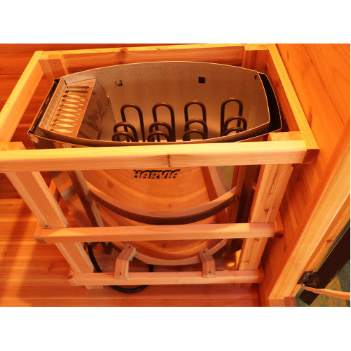 SunRay Seneca 3-Person Contemporary Outdoor Sauna With Harvia Heater 300D5