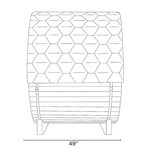 SunRay Solace 2-Person Traditional Barrel Sauna 200SH