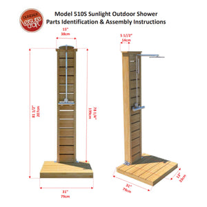 Dundalk Sunlight Outdoor Shower - Clear Red Cedar 510S