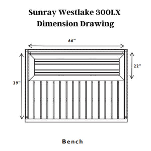 Sunray Westlake 3 Person Indoor Traditional Sauna 300LX