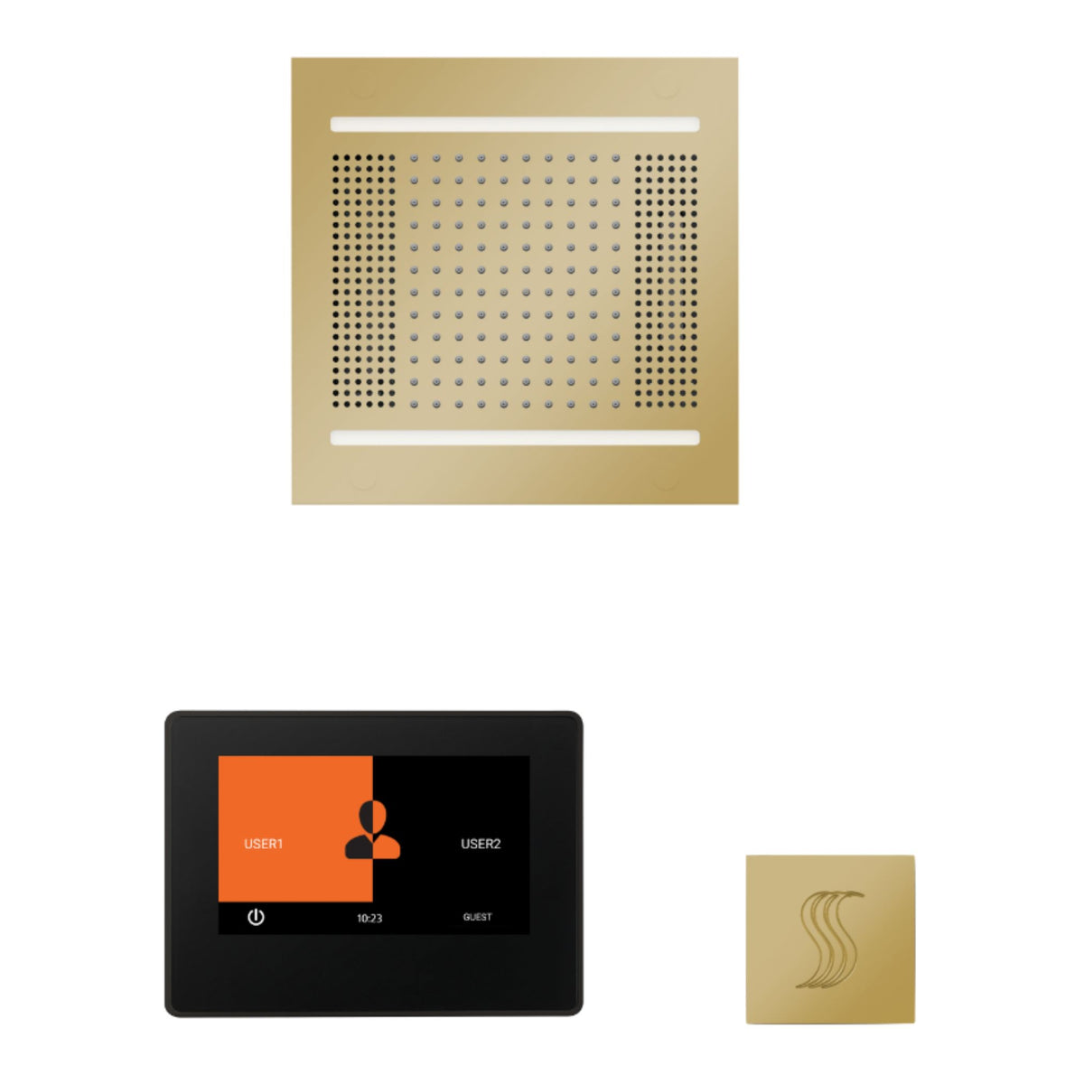 ThermaSol Wellness Hydrovive14 Steam Package with 7" ThermaTouch Square WH14STP7S