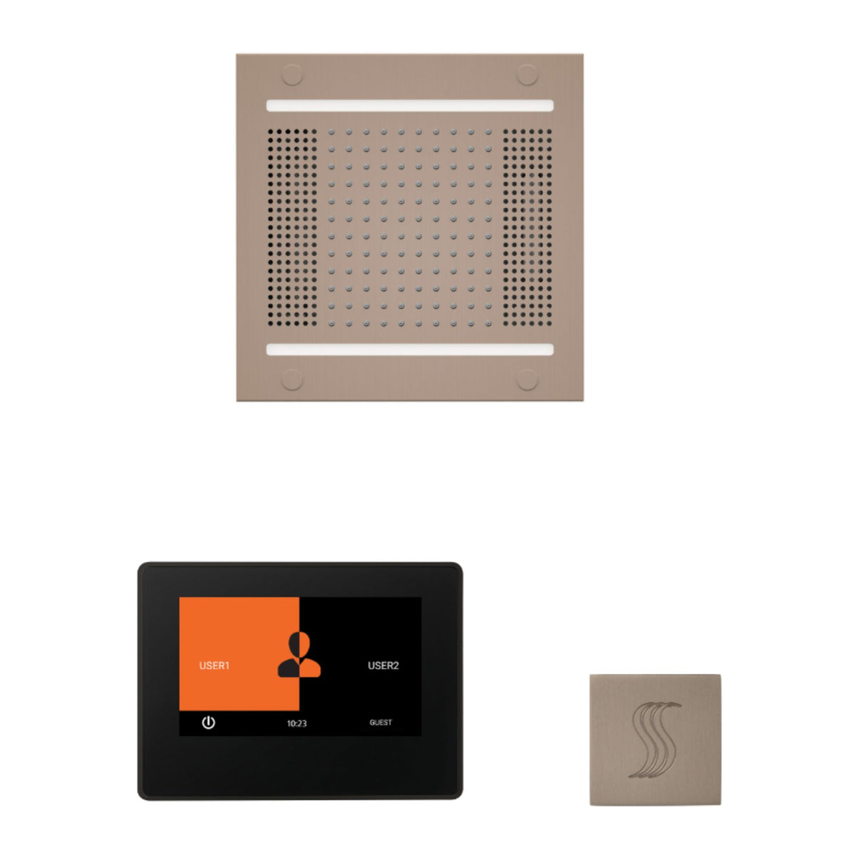 ThermaSol Wellness Hydrovive14 Steam Package with 7" ThermaTouch Square WH14STP7S