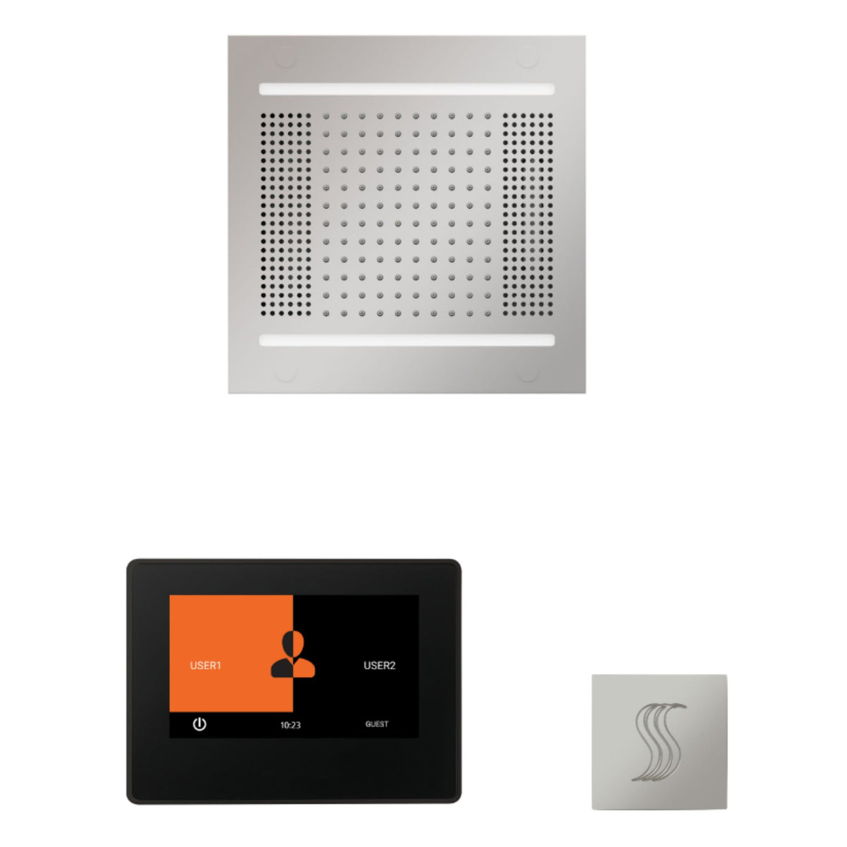 ThermaSol Wellness Hydrovive14 Steam Package with 7" ThermaTouch Square WH14STP7S